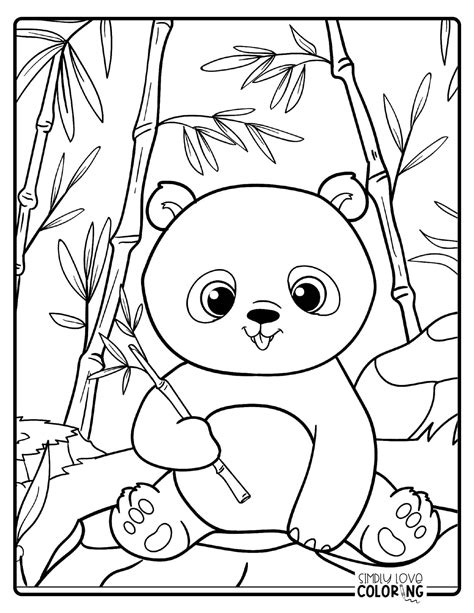 Coloring Page Of A Panda Bear - Molon Printable