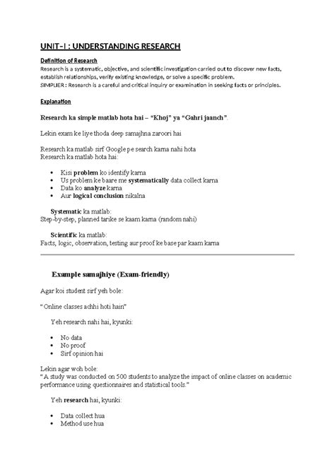 RESEARCH 101: Understanding Research, Characteristics & Types - Studocu