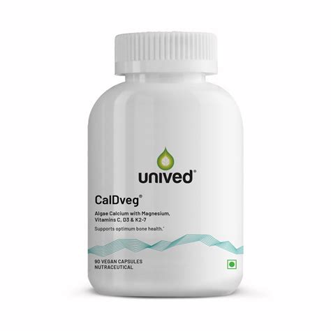 Unived CalDveg – Plant-Based Calcium, Magnesium, D3 & K2-7 for Bone Health