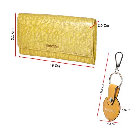 Raksha Bandhan Gift Combo – Yellow Wallet & Keyring | Sassora