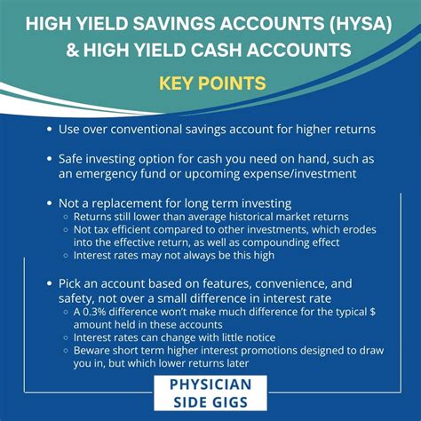 High Yield Savings Accounts (HYSA) and High Yield Cash Accounts for ...