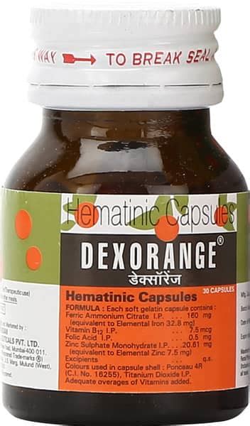 Dexorange Capsules: Uses, Side Effects, Price, Dosage & More Info ...