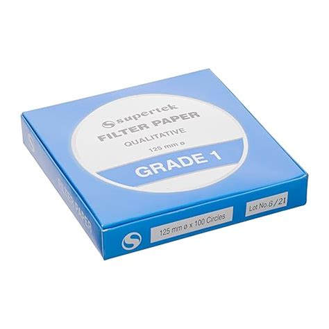 Supertek 125 mm Filter Paper Grade 1 | Qualitative Round Sheets Pack of ...