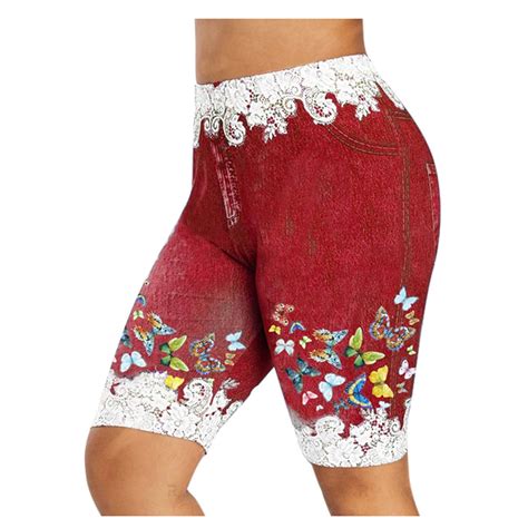 POTETI Denim Jean Shorts for Women High Waisted Plus Size Womens Shorts ...