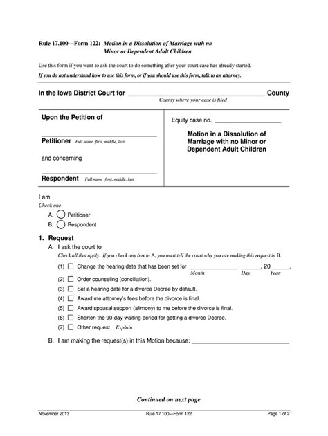 2013-2026 IA Form 122 - Blank Fillable Template | Fill Out, Print ...