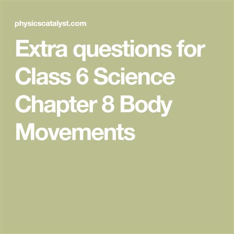 Image result for Science Chapter 8 Body Movements