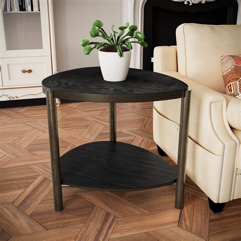 Solid Wood Triangle End Table Modern Minimalist Sofa Side Table for ...