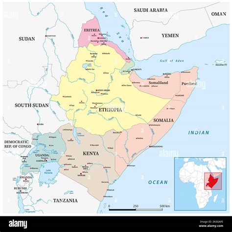 Map somaliland horn of africa graphic hi-res stock photography and ...