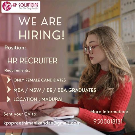 Preethi Manikandan on LinkedIn: #hr #recruitment #team_kp #madurai