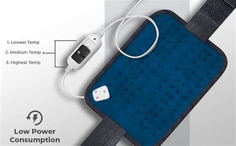 PAXMAX Velvet Blue Heating Pad For Pain Relief, Period Cramp Relief ...