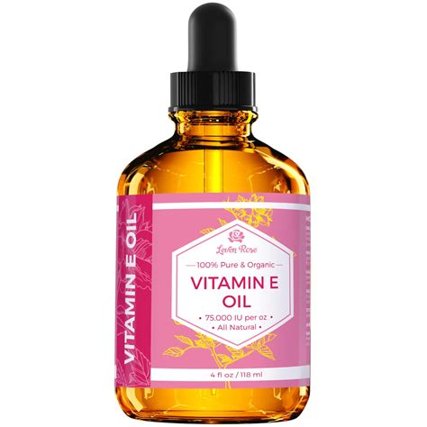 Vitamin E Oil by Leven Rose 100% Natural, Organic, Pure Vitamin E Oil ...