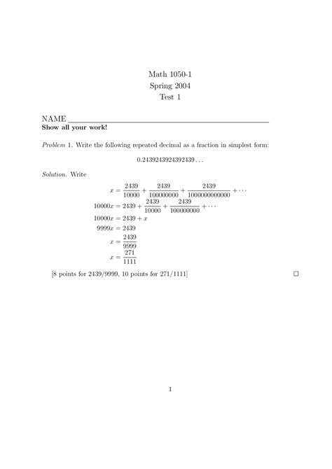 Test 1 with Solutions - Corners and Orientation of Last Layer Algorithms | MATH 1050 - Docsity