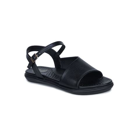 Buy Zoom Shoes Women Black Leather Sandals Online