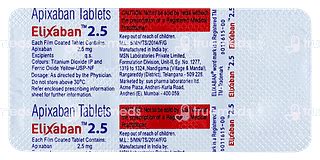 Elixaban 25 Mg Tablet 10 - Uses, Side Effects, Dosage, Price | Truemeds
