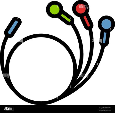 Holter ECG System Cable. EKG Snap wire for Holter Monitor. Electronic device measuring heart ...