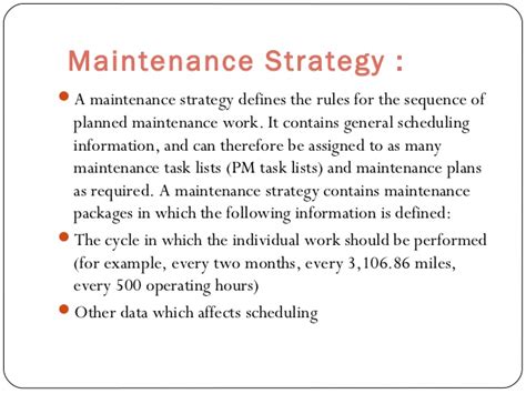 Image result for Maintenance Strategy Definition