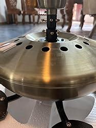 USHA Fontana Maple Ceiling Fan 1250mm with Decorative Underlight and RF ...