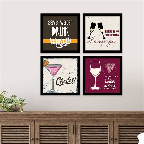 Framed Wall Posters Combo for Bar Kitchen Restaurant Wall Decor – Kotart