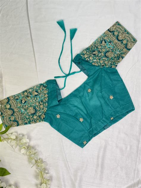 Rama Green Ready to Wear Blouse – Manya Clothing