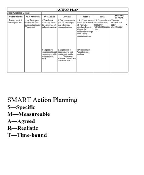 Action Plan Sample PDF 的图像结果