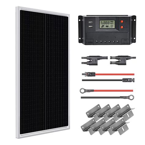 Buy WEIZE 12 Volt 100 Watt Solar Panel Starter Kit with 30A PWM Charge ...