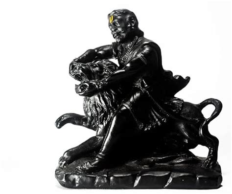 Buy Sambhaji Maharaj with Lion Murti Statue Classic Idol for Home ...