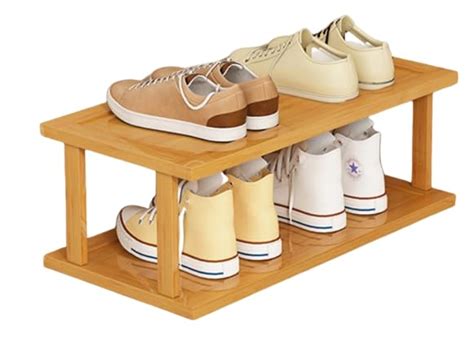 Ash & Roh Bamboo Shoe Rack, Shoe Storage Shelf, Tall Shoe Shelf, Wooden ...