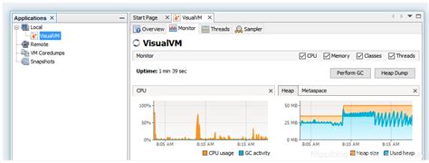 Java VisualVM 的图像结果