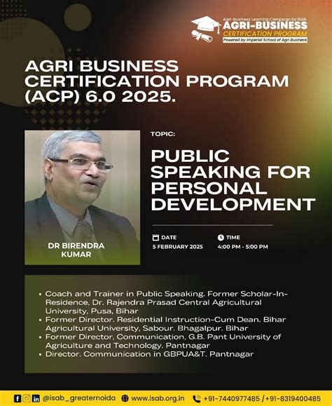 Best Agri Business Certification Program in Delhi | ISAB Greater Noida