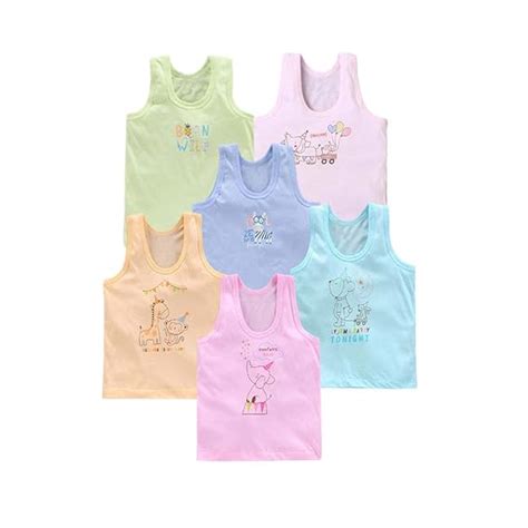 Baby Collection Born Baby Pure Cotton Printed Innerwear baniyan Kids ...