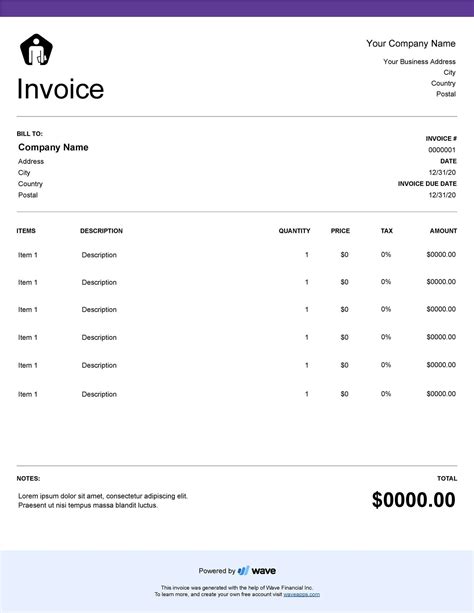 Free Invoice Form Download 的图像结果