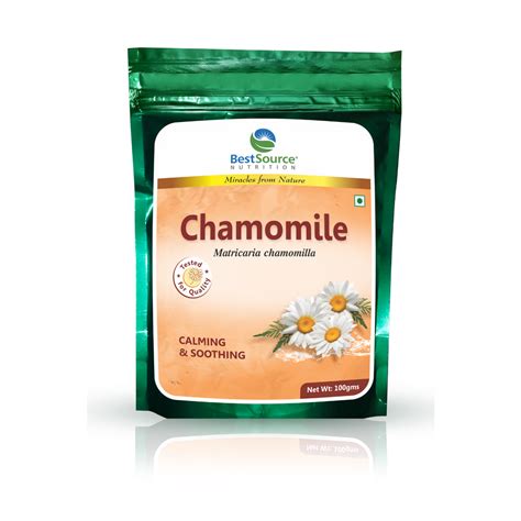Chamomile Flowers, 100gm by BestSource Nutrition – BestSourceNutrition.com