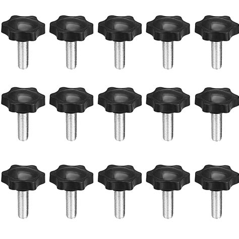 Buy L-A Clamping Screw Knob, 32mm Dia Plum Hex Shaped Grips Star Knob ...