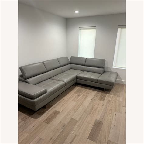 J&M Furniture AURORA Light Grey Sectional Sofa - AptDeco