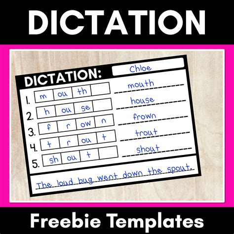 Phonics Dictation Templates - Mrs Learning Bee