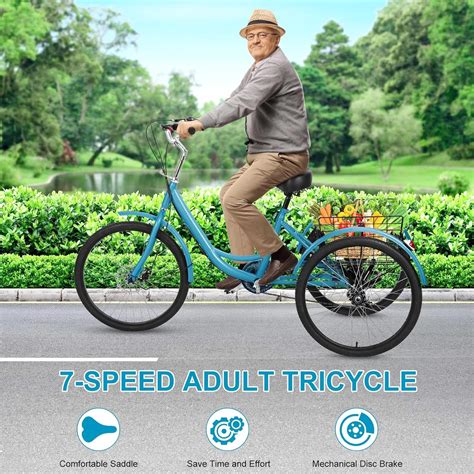 Haibinsuo Adult Tricycle 7 Speeds for Adults, Three Wheel India | Ubuy