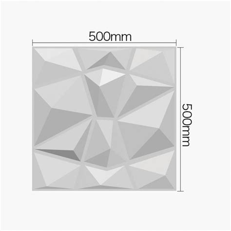1m² (50cmx50cm 4 Adet) Beyaz 3D ABS PVC Geometrik Desenli Dayanıklı ...