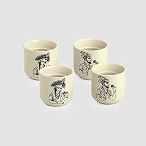 ExclusiveLane Ceramic Kullads Set of 4 | 'Daawat-e-Taj' Handcrafted Tea ...