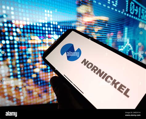 Konskie, Poland - January 16, 2024: Nornickel company logo displayed on ...