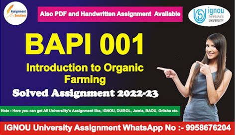 BAPI 001 Solved Assignment 2022-23 - ASSIGNMENT SOLUTIONS