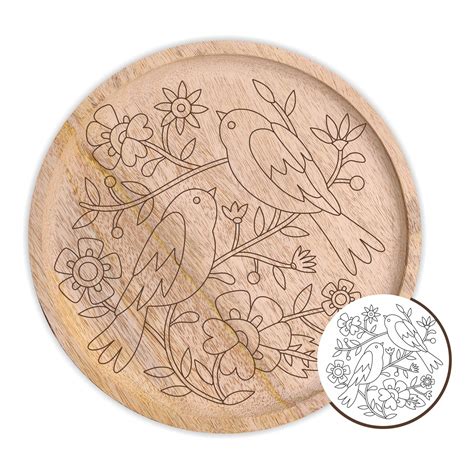 Bird Pre Marked Wooden Wall plates– Hobby Decor Pvt Ltd