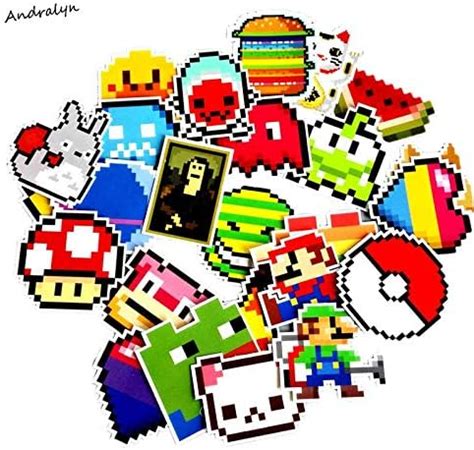 Gadgets WRAP 25Pcs/Lot Cartoon Mario Pixel Style Sticker for Car Laptop ...