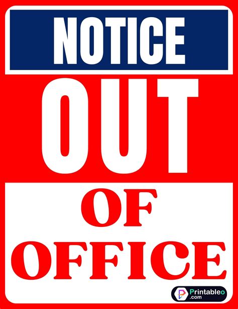 20+ Out Of Office Sign | Download Printable PDFs