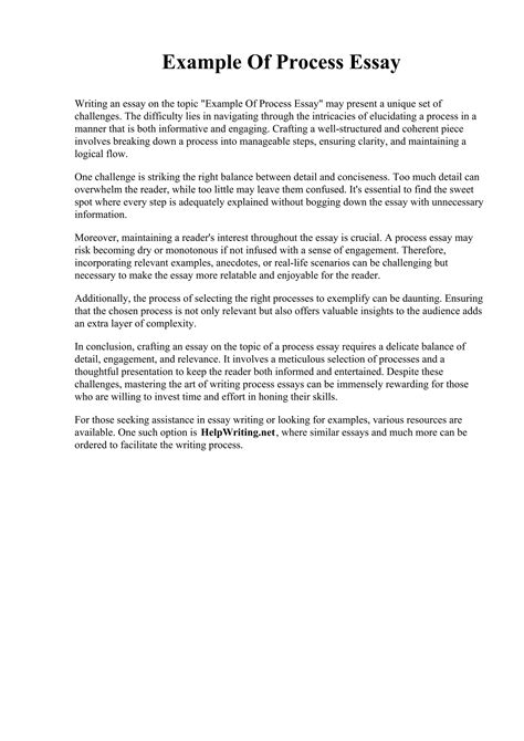 Process Essay Example 的图像结果