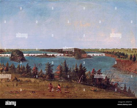 The Falls of Saint Anthony, George Catlin, 1871 Stock Photo - Alamy