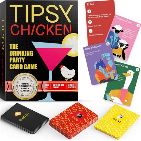 Tipsy Chicken Fun Drinking Card Games for Adults - Adult Drinking Games ...
