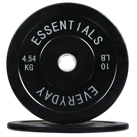 Buy BalanceFrom Color Coded Black Olympic Bumper Plate Weight Plate ...