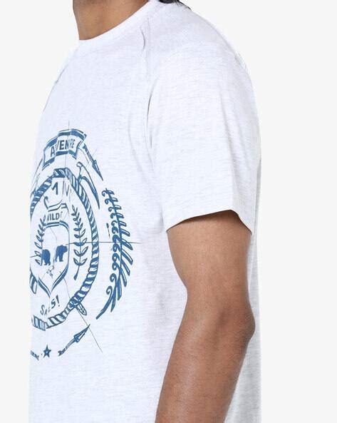 Buy Grey Wildcraft Graphic Print Crew-Neck T-shirt | AJIO