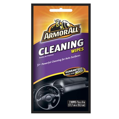 Armor All Cleaning Wipes, 7in x 8in, 2 Count Per Package, Vending Pack ...