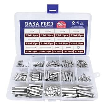 M3 Hex Carbon Steel Standoff,180 Pcs M3 Male Female Metric Thread Mount ...